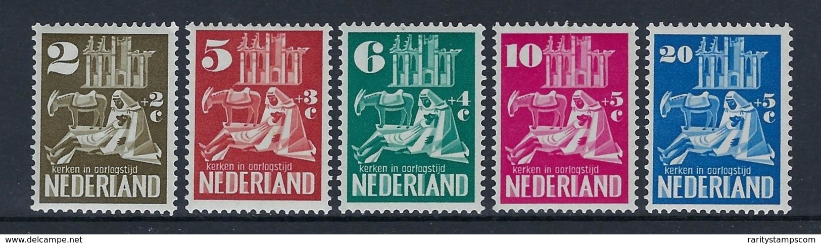 NETHERLANDS 1950 CHARITY AND RECONSTRUCTION Nº 542/546 - Neufs