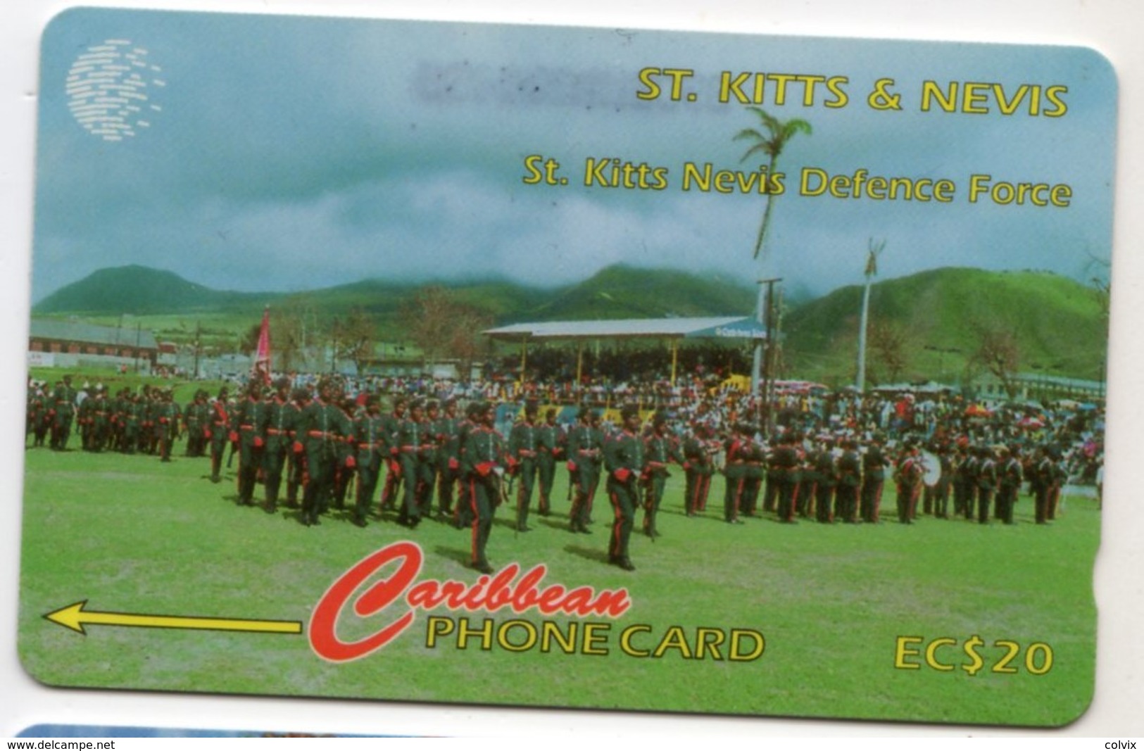 SAINT KITTS & NEVIS REF MV CARDS STK-95A Année 1996 20EC$ 95CSKA DEFENSE FORCE - St. Kitts & Nevis