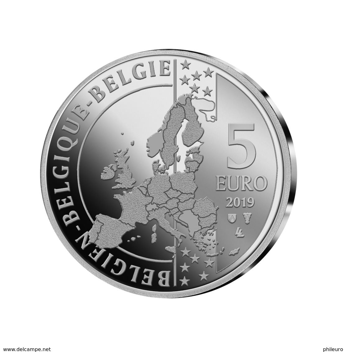 Belgique 2019 : 5€ Commémorative '90 Ans De Tintin' (BU En Relief Et En Coincard) - DISPONIBLE EN FRANCE - Belgique