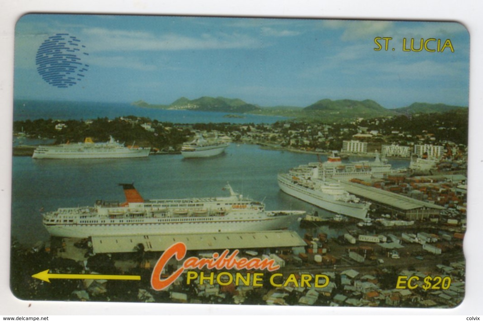 SAINTE LUCIE REF MV CARDS STL-9B Année 1993 20EC$ 9CSLB CRUISELINE - Sainte Lucie