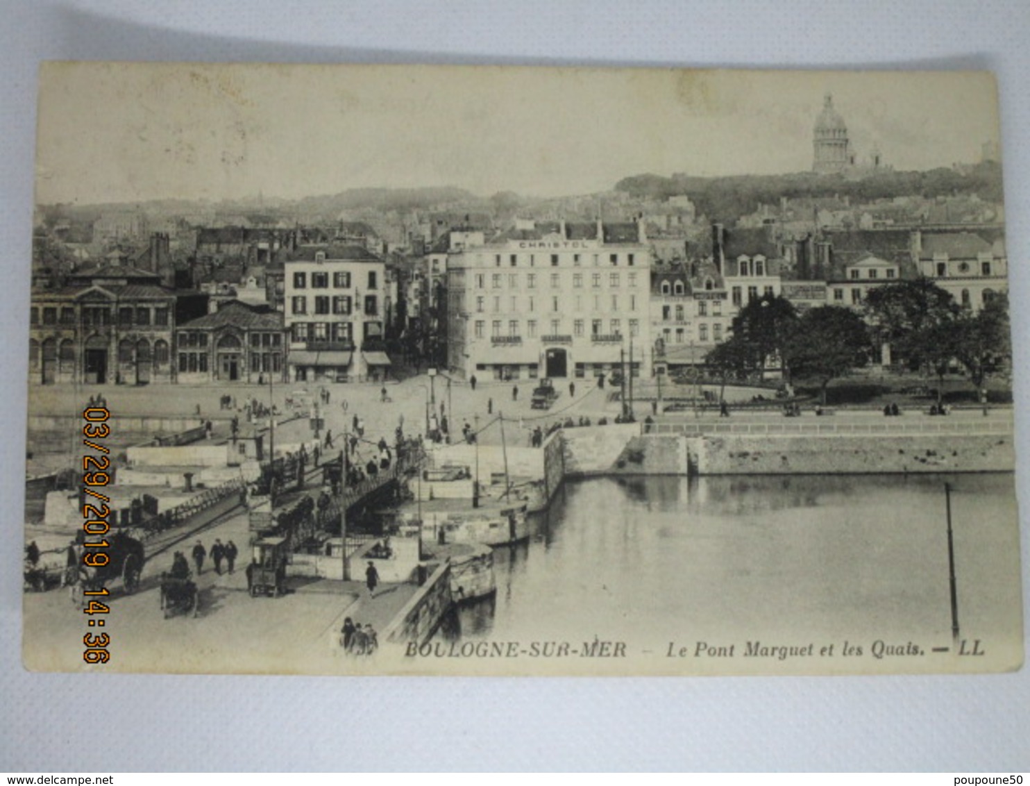 CPA 62 BOULOGNE Sur MER - Le Pont Marguet Et Les Quais , L'hôtel Christol  Vers 1910 - Boulogne Sur Mer