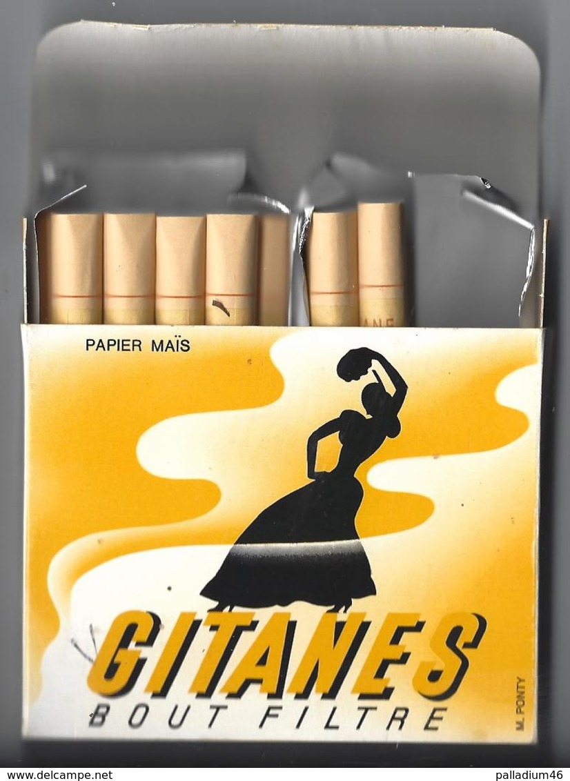 CIGARETTES Paquet Avec 11 Cigarettes GITANES MAIS BOUT FILTRE - PAQUET EN BON ETAT - Autres & Non Classés