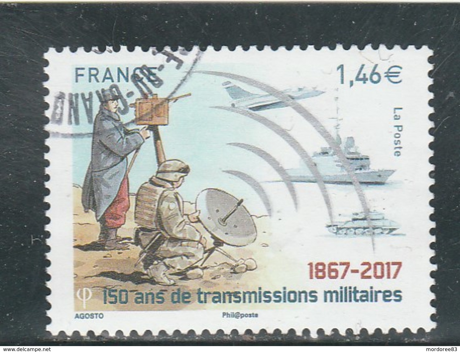 FRANCE 2017 - 150 ANS DE TRANSMISSIONS MILITAIRES OBLITERE YT 5172 - Gebruikt