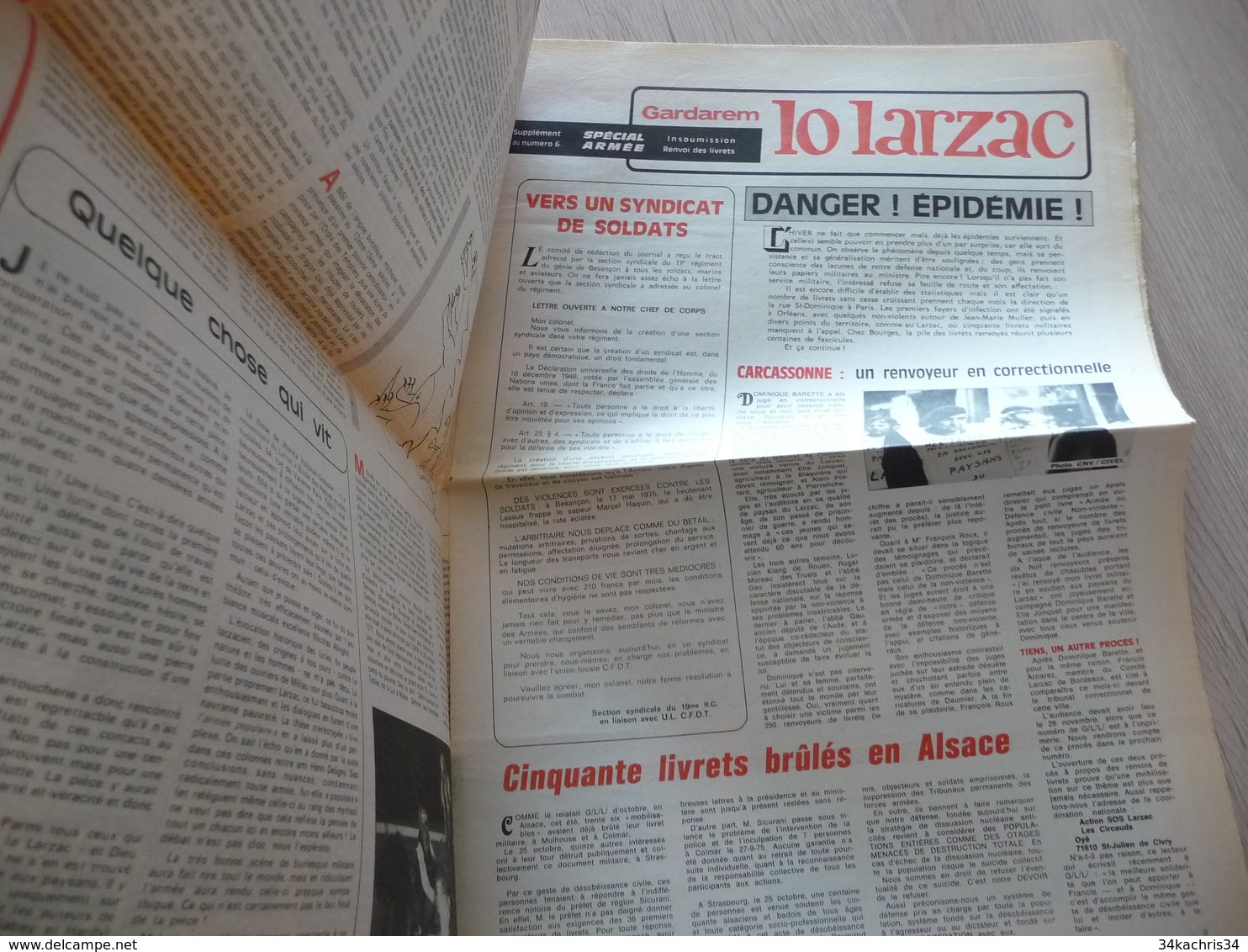 Journal Larzac Défense Du Larzac Gardarem  Lo Larzac N°6 Novembre Décembre 1975 - Languedoc-Roussillon