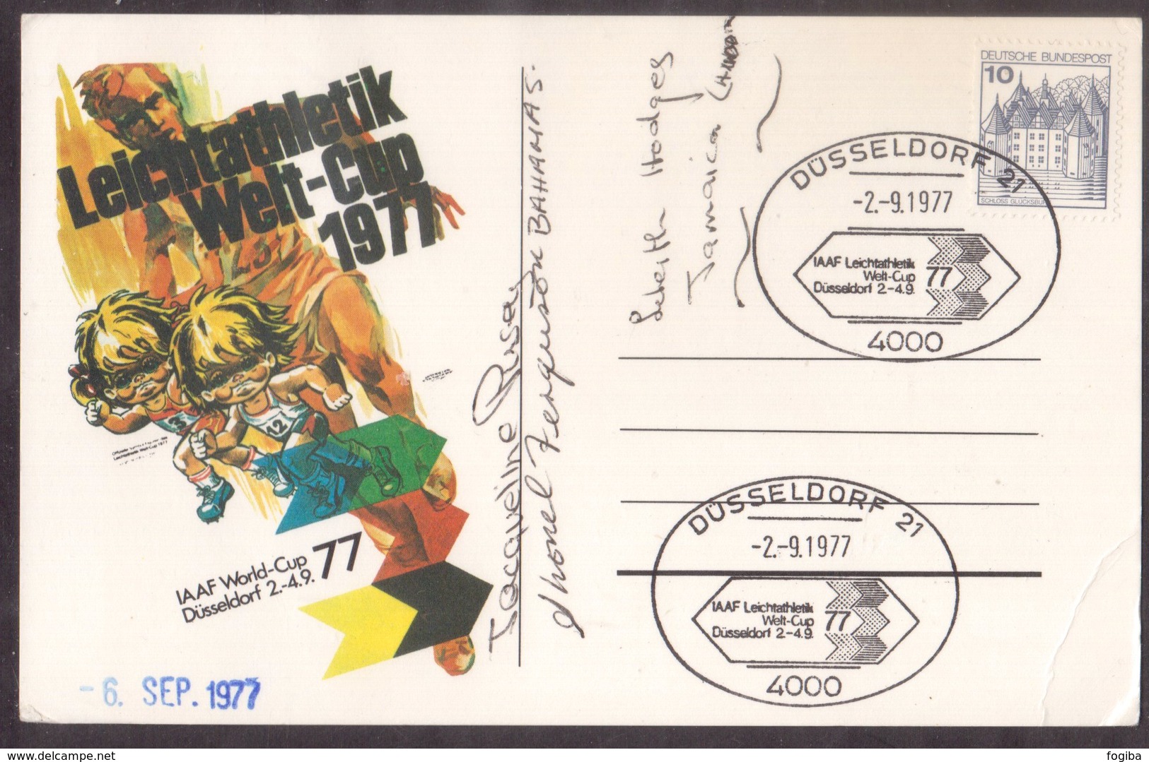 QY232   Germany 1977 IAAF Leichtathletik Welt Cup Düsseldorf - With Autographs - Atletica