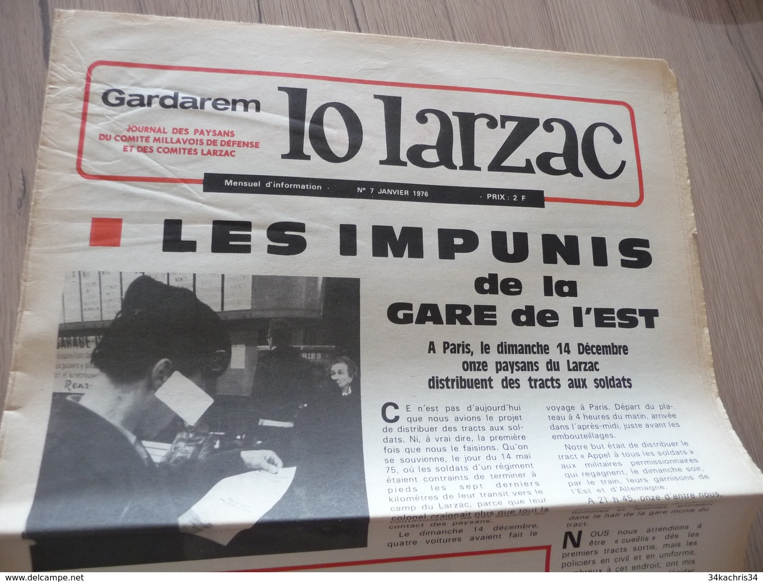 Journal Larzac Défense Du Larzac Gardarem  Lo Larzac N°7 Janvier  1976 - Languedoc-Roussillon