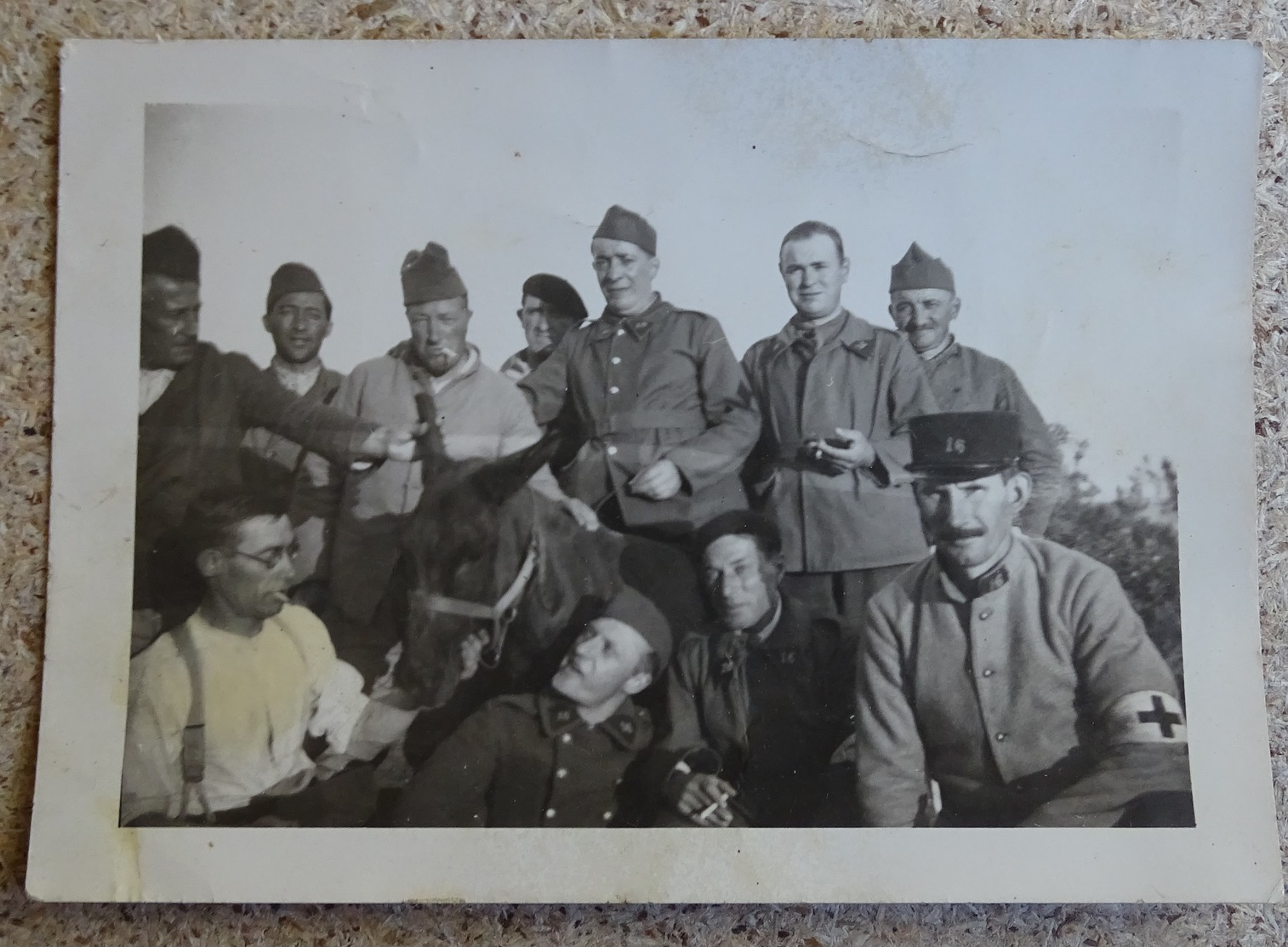Ancienne Photo - Guerre 14-18 Militaires Soldat Infirmier Section - Velox - Guerre, Militaire