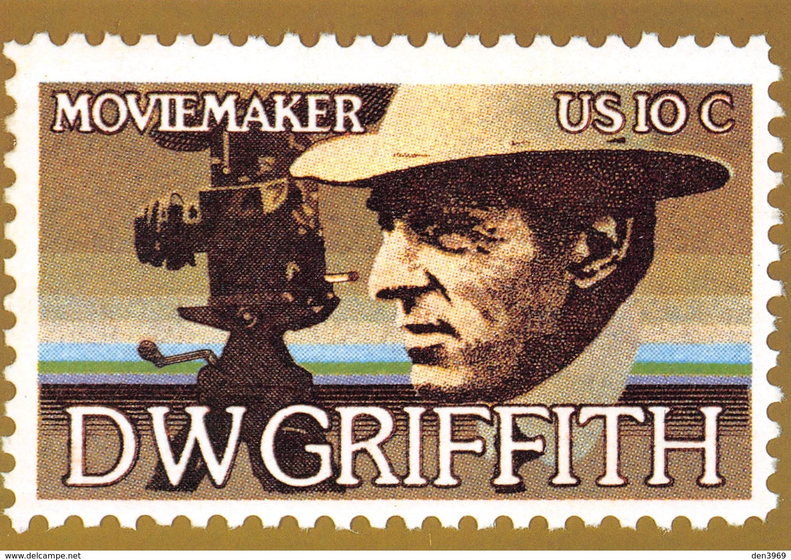Philatélie - Reproduction De Timbre - US Moviemaker DW Griffith - Réalisateur - Caméra - Autres & Non Classés