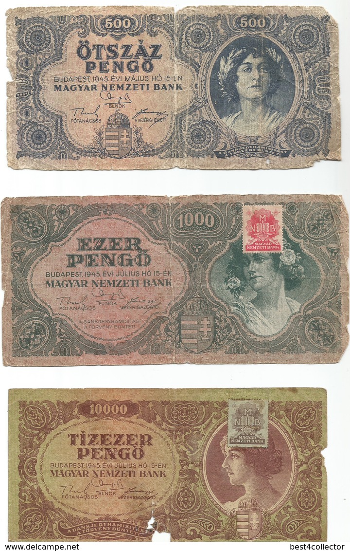 Banknotes Lot. Hungary, Austria, Iraq, Russia / Total 9 Piece - Andere & Zonder Classificatie