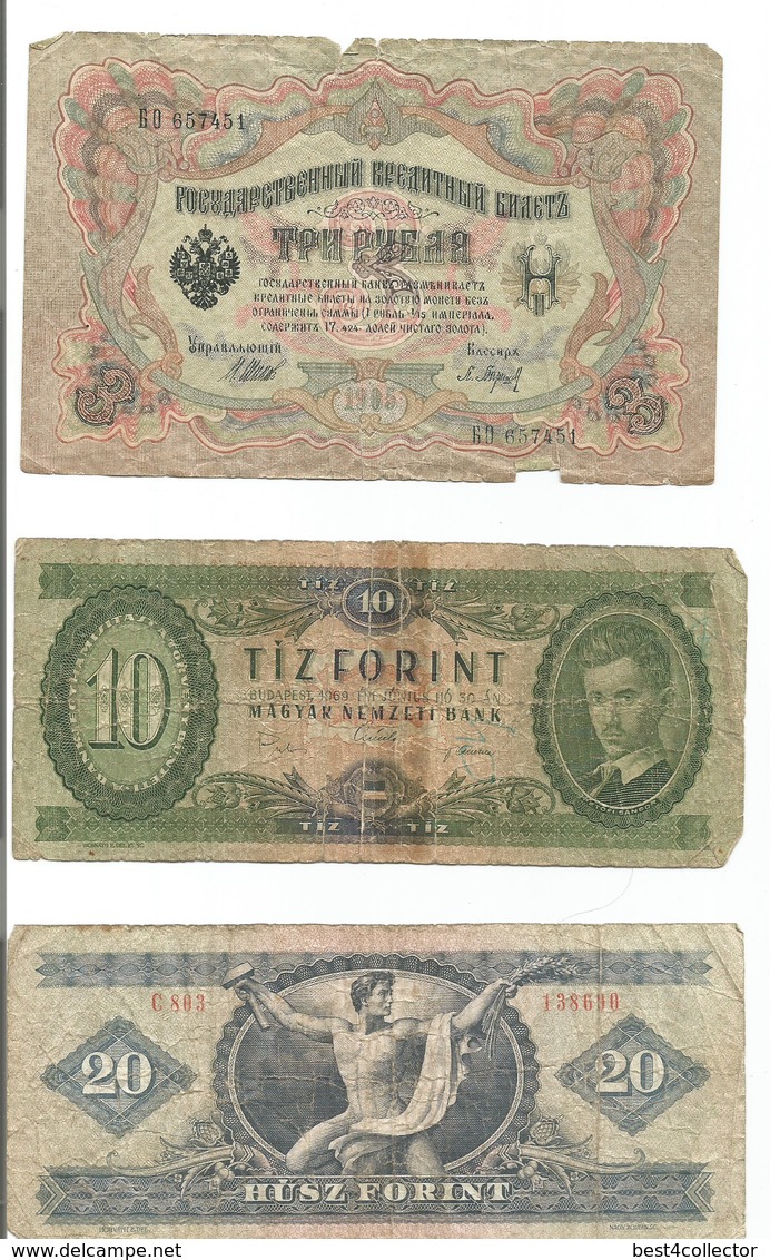 Banknotes Lot. Hungary, Austria, Iraq, Russia / Total 9 Piece - Altri & Non Classificati