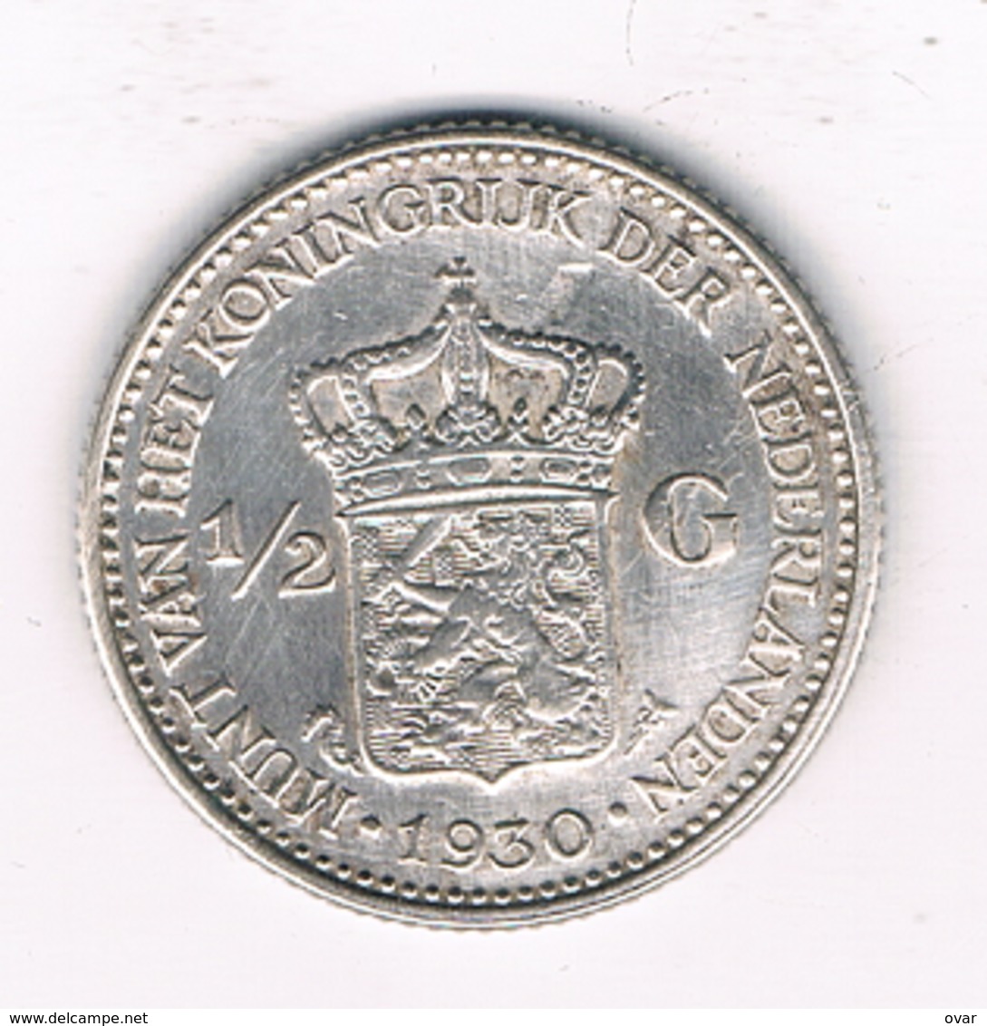 1/2 GULDEN 1930 NEDERLAND /2804/ - 1/2 Gulden