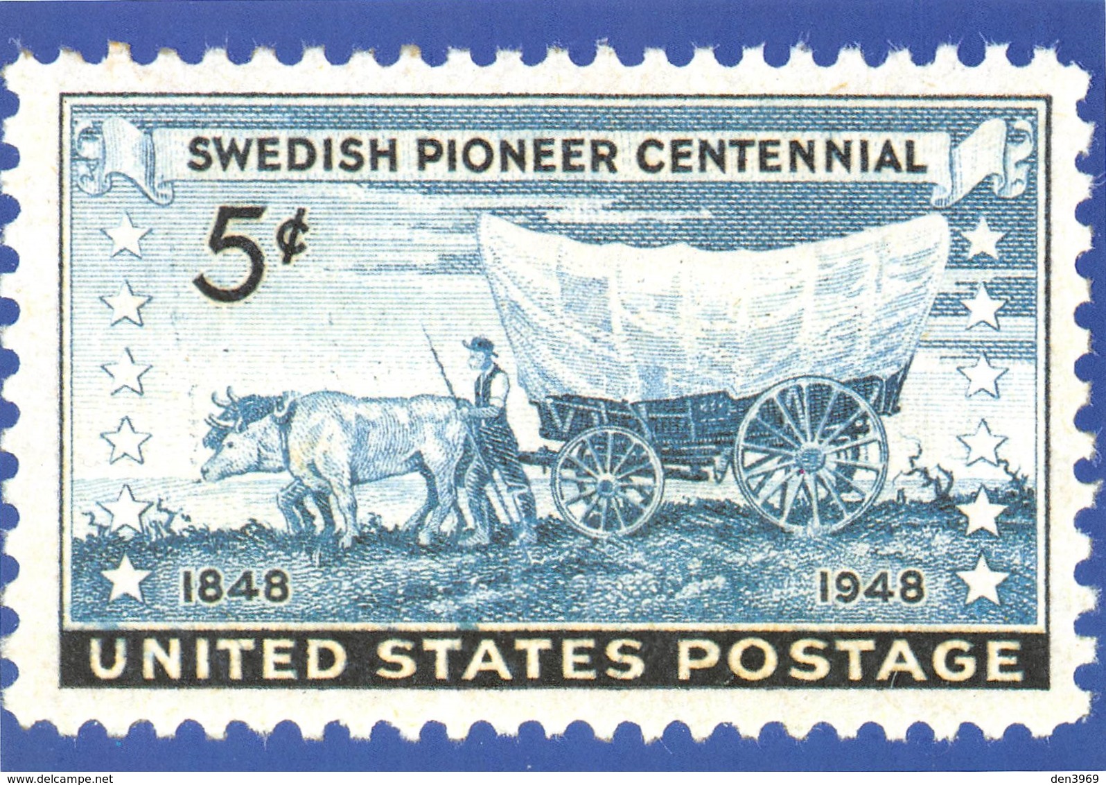 Philatélie - Reproduction De Timbre - United States Postage - Swedish Pioneer Centennial - Attelage De Boeufs - Autres & Non Classés