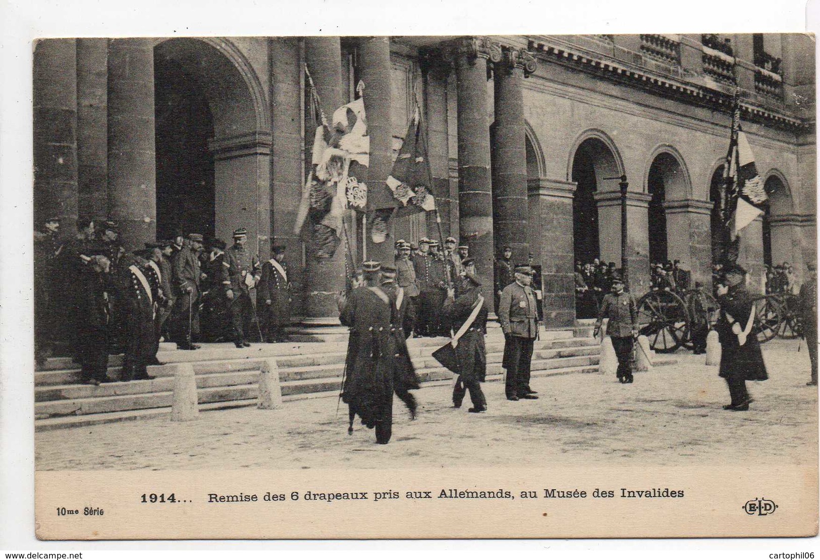 - CPA MILITAIRES - 1914 - Remise Des 6 Drapeaux Pris Aux Allemands, Au Musée Des Invalides - Edition Le Deley - - Patriotiques