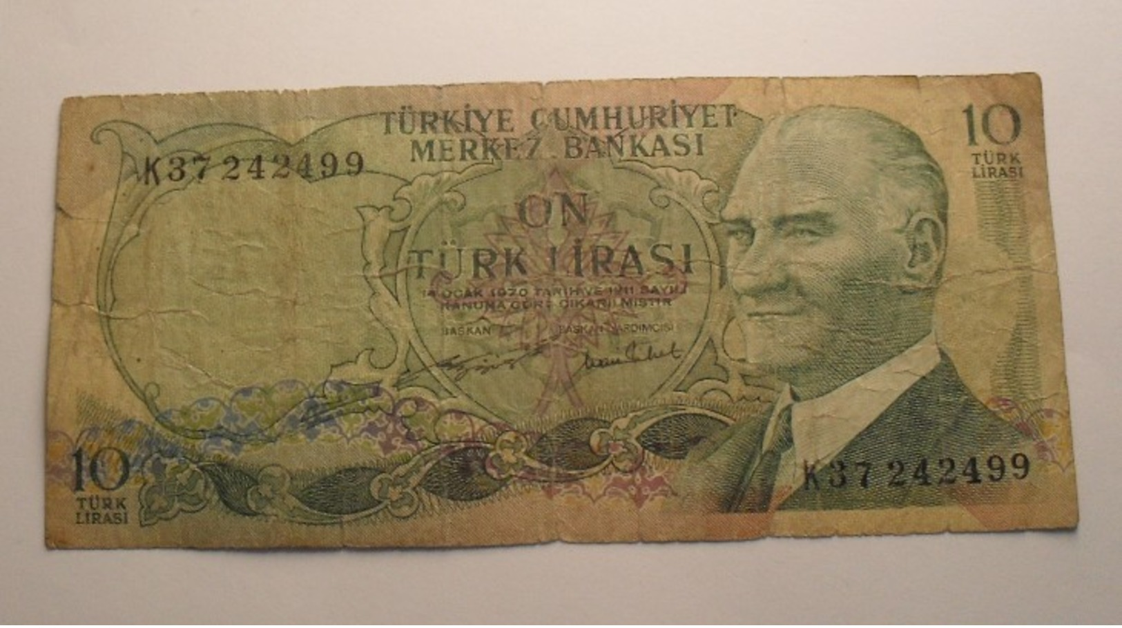 1970 - Turquie - Turkey - 10 TURK LIRASI - 14 OCAK 1970 - K37 242499 - Turquie