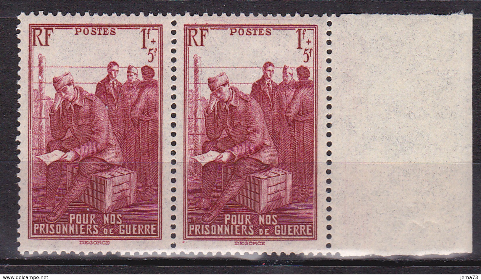 N° 475 Au Profit Des Prisonniers De Guerre. 1 Paire De 2 Timbre Neuf Impeccable - Unused Stamps