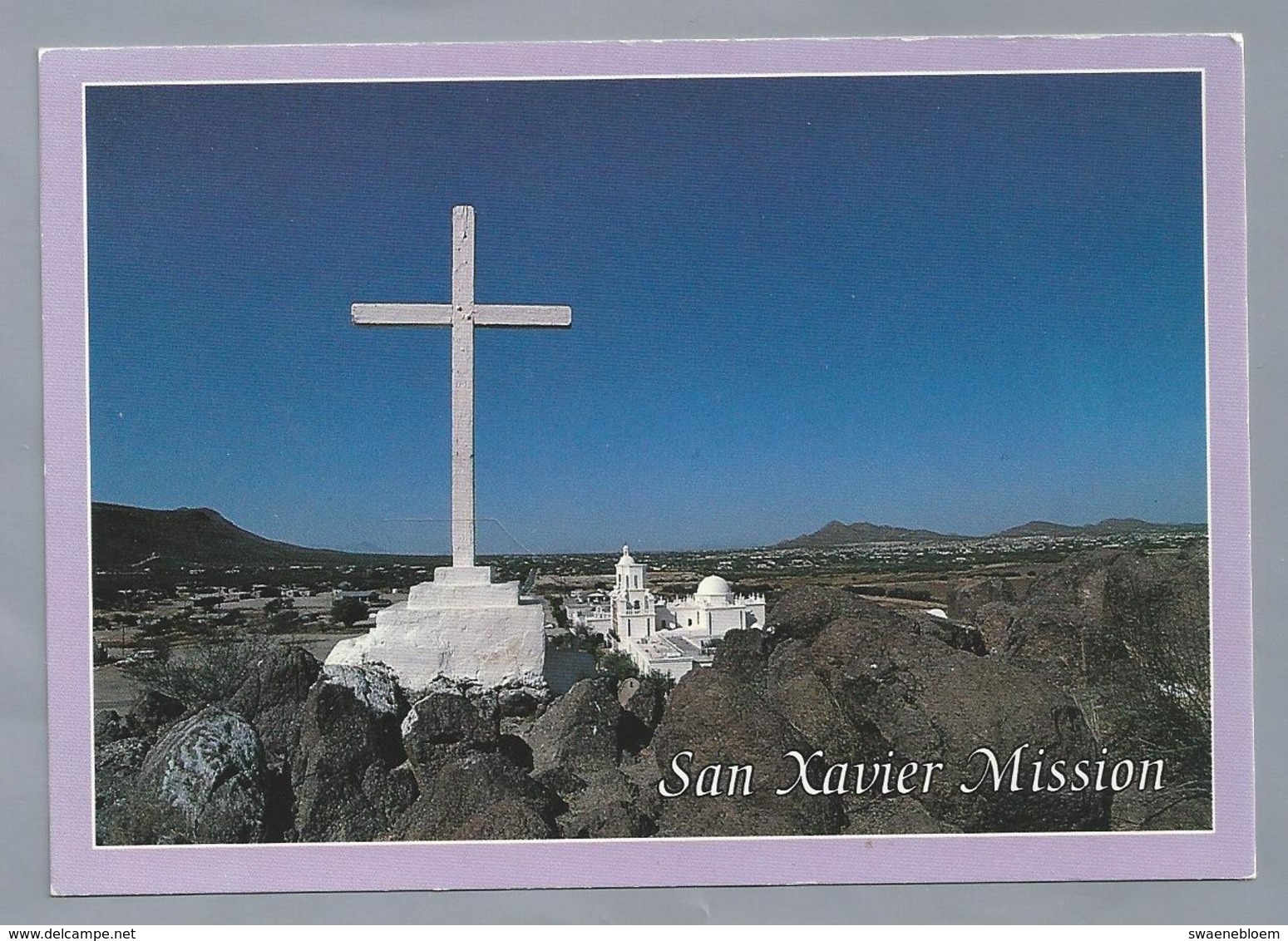 US.- SAN XAVIER MISSION DEL BAC. This Stately Edifice Rises Above The Surrounding Arizona Landscape Photo John Kamenchuk - Tucson