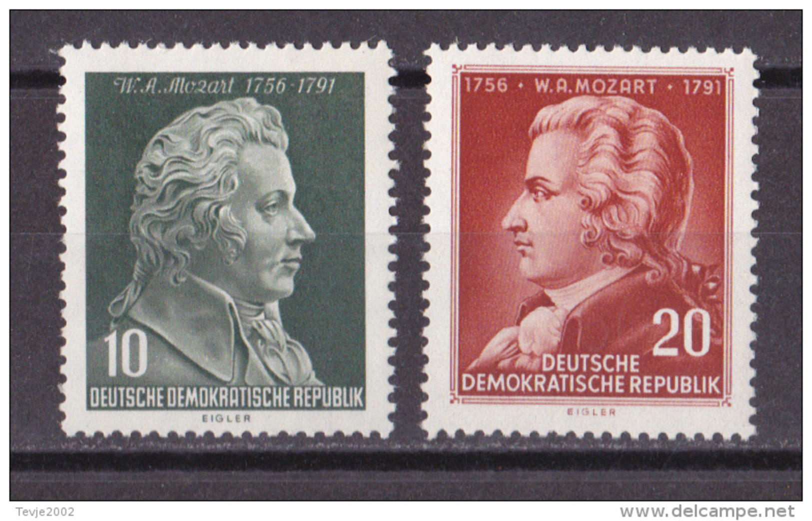 Wib_ DDR - Mi.Nr. 510 - 511 - Postfrisch MNH - Mozart - Unused Stamps