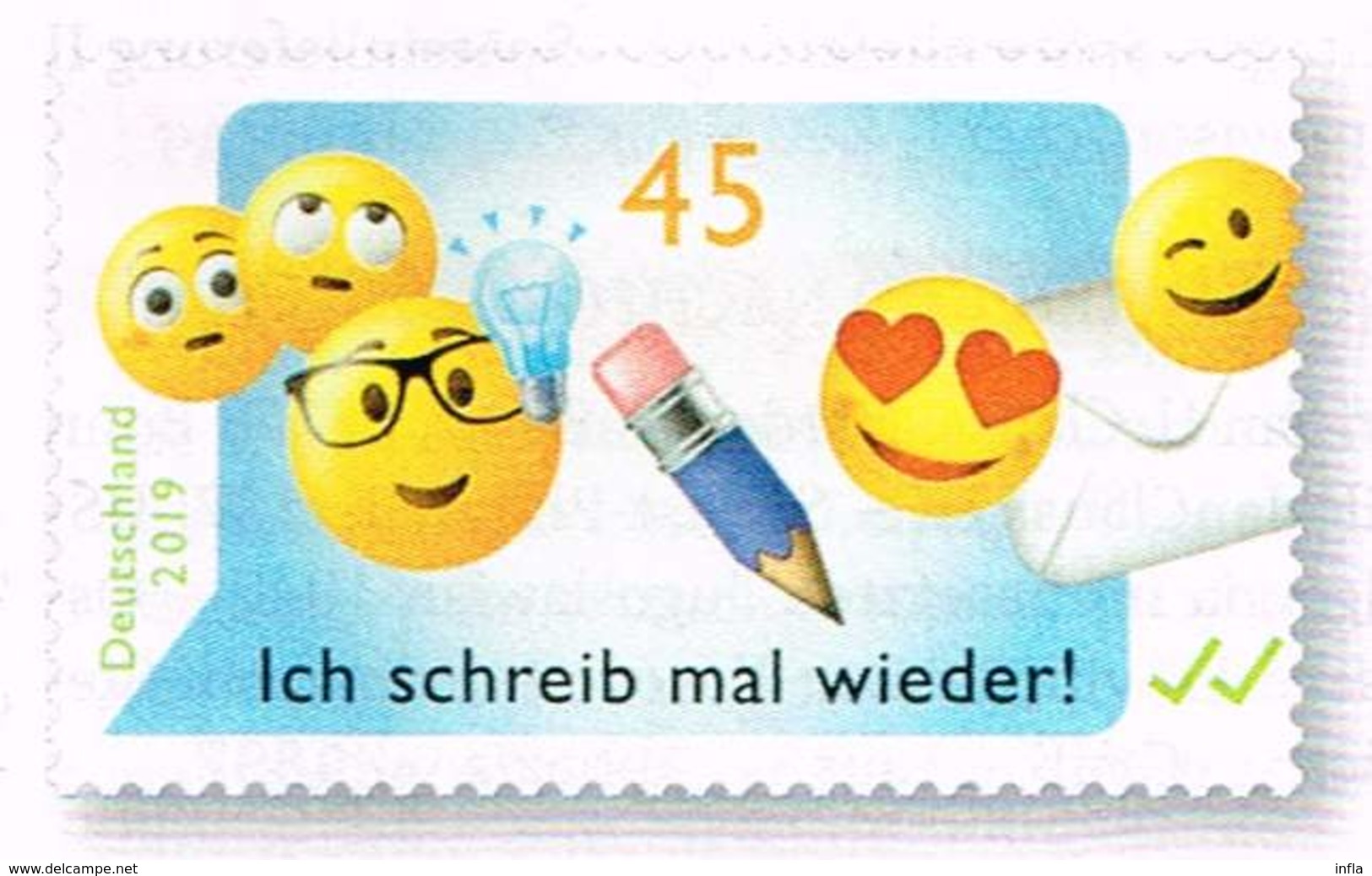 Bund 2019, Michel# 3458 ** Emoji - Unused Stamps