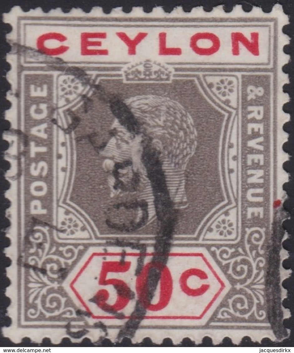 Ceylon     .   SG  .   353a  Die I  ( 2 Scans )       .    O   .      Cancelled    .   /    .    Gebruikt - Ceylon (...-1947)