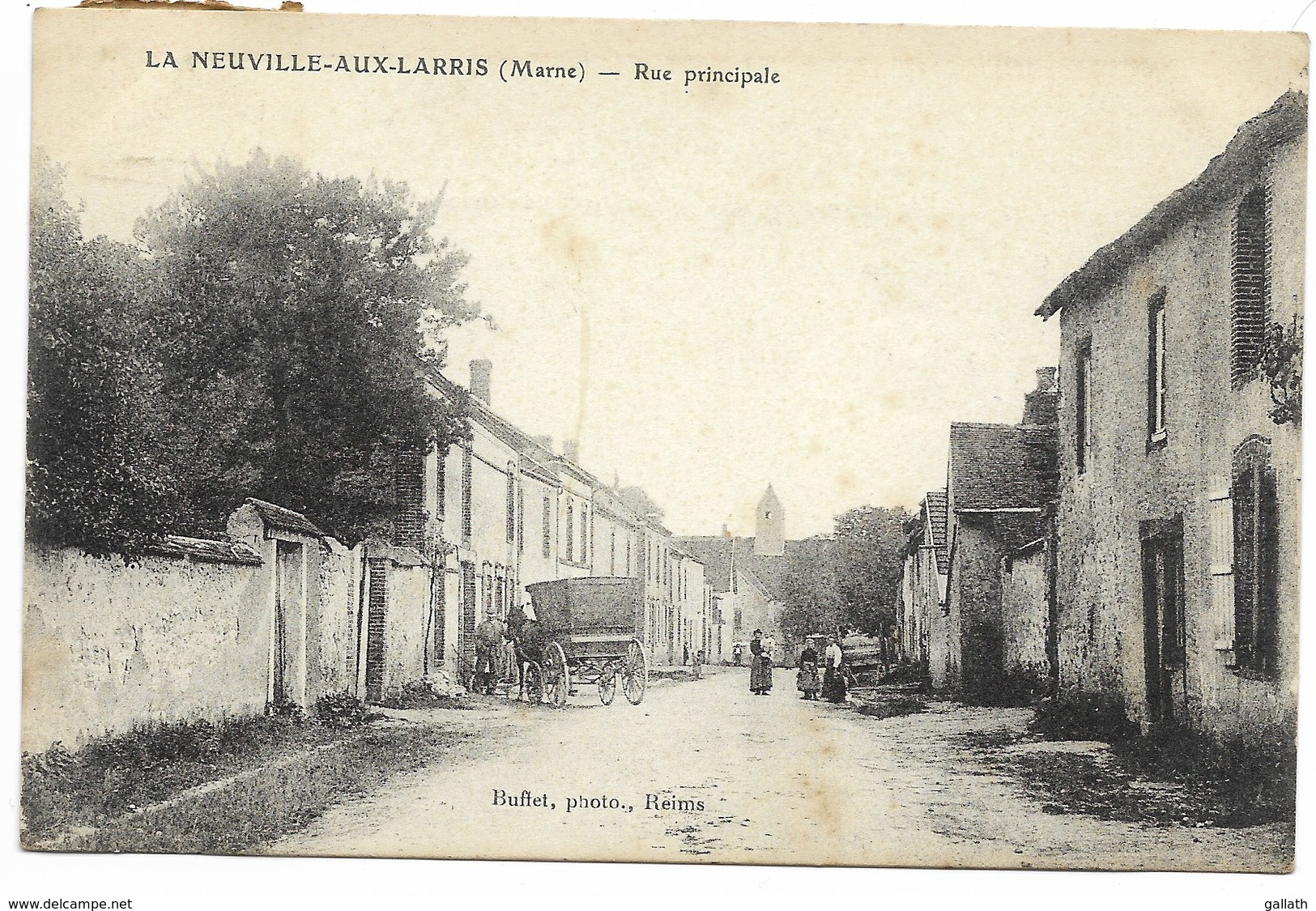51-LA NEUVILLE-AUX-LARRIS-Rue Principale...1910  Animé - Autres & Non Classés