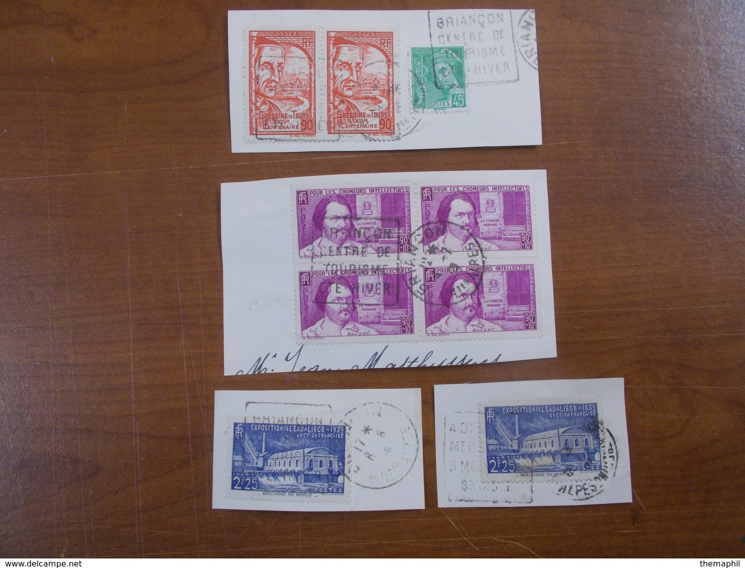 lot n°310 FRANCE obl. semi modernes sur fragments