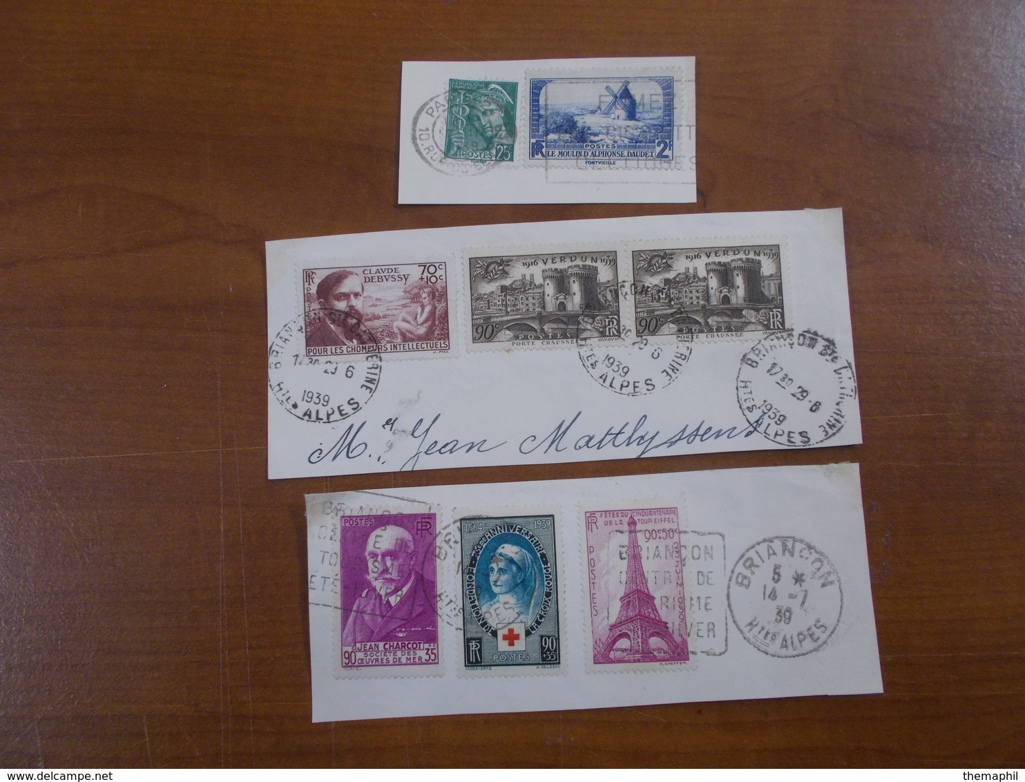 lot n°310 FRANCE obl. semi modernes sur fragments