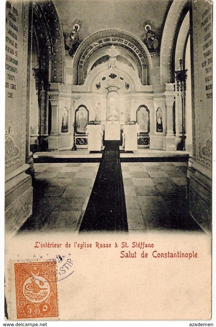 CONSTANTINOPLE   L' Intérieur De L' église Russe à St.Stéffano - Türkei