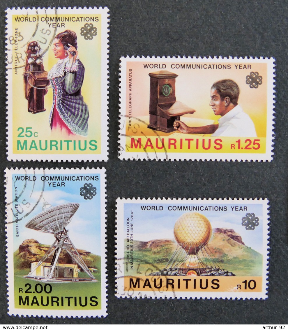 ILE MAURICE - MAURITIUS - 1983 - YT 573 à 576 - WORLD COMMUNICATIONS YEAR - Mauritius (1968-...)