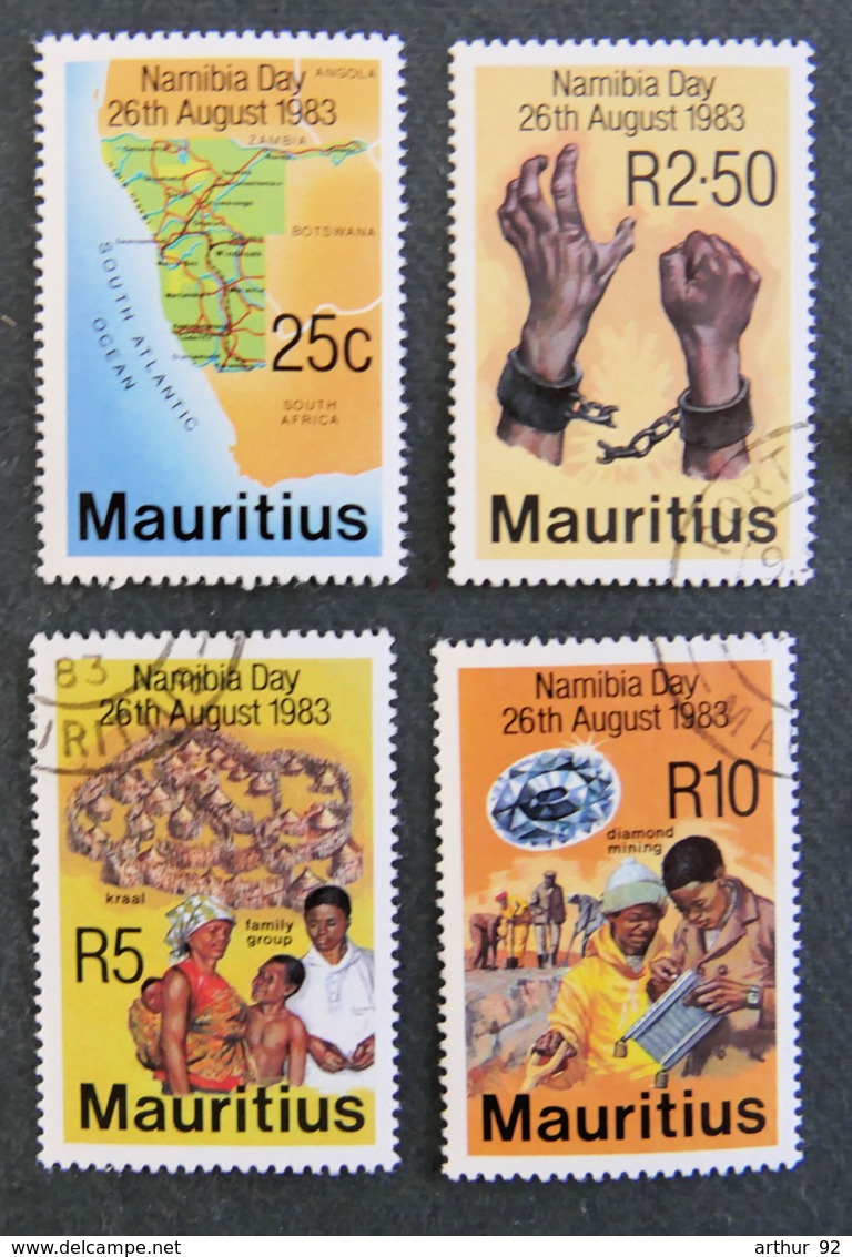 ILE MAURICE - MAURITIUS - 1983 - YT 577 à 580 - JOURNEE DE LA NAMIBIE - Mauritius (1968-...)