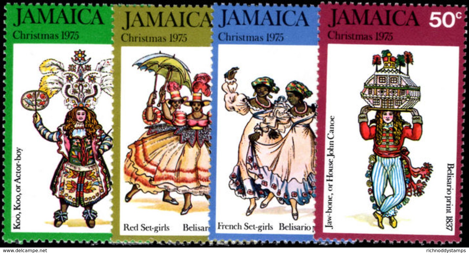 Jamaica 1975 Christmas 1st Series Unmounted Mint. - Jamaica (1962-...)