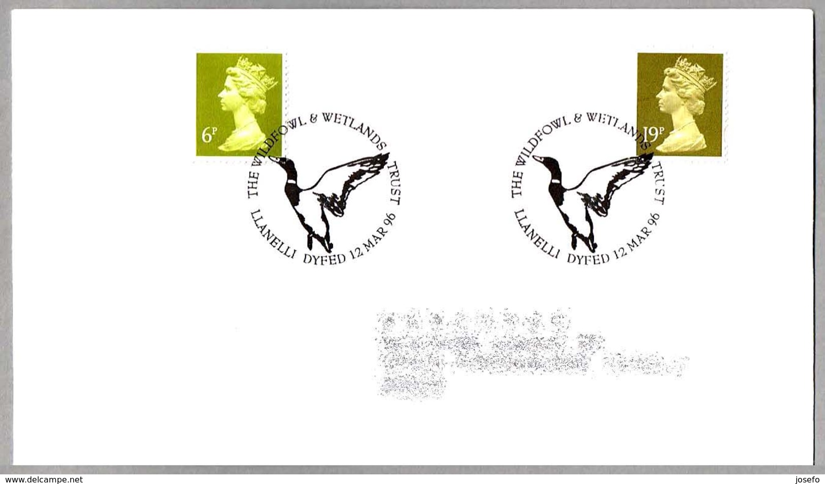 50th Anniv. THE WILDFOWL & WETLANDS TRUST - 50 Años Proteccion Humedales. Llanelli Dyfed 1996 - Milieubescherming & Klimaat