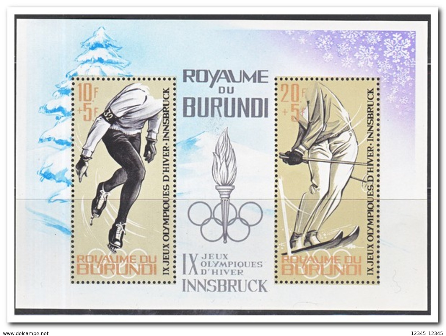 Burundi 1964, Postfris MNH, Olympic Winter Games - Ongebruikt