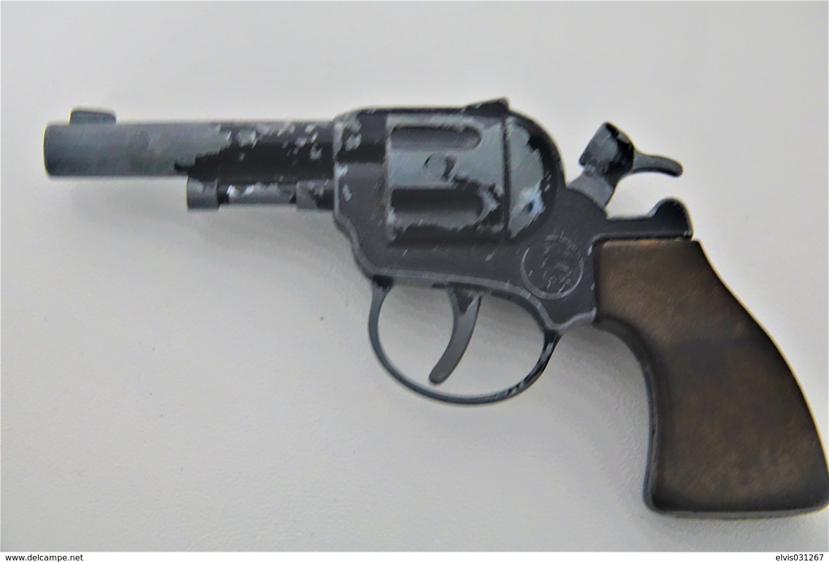 Vintage TOY GUN : GONHER - L=12cm - 19??s - Made In Spain - Keywords : Cap Gun - Cork Gun - Rifle - Revolver - Pistol - Armas De Colección