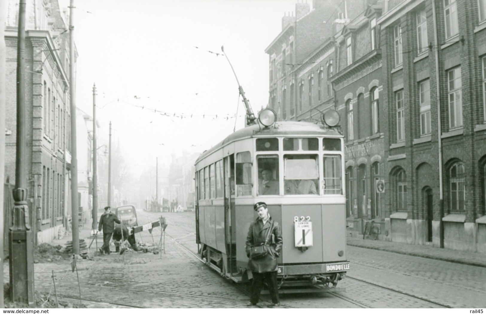 Tramways De Lille. Dépôt Du Lion D'Or. Cliché Jacques Bazin. 14-02-1959 - Tramways