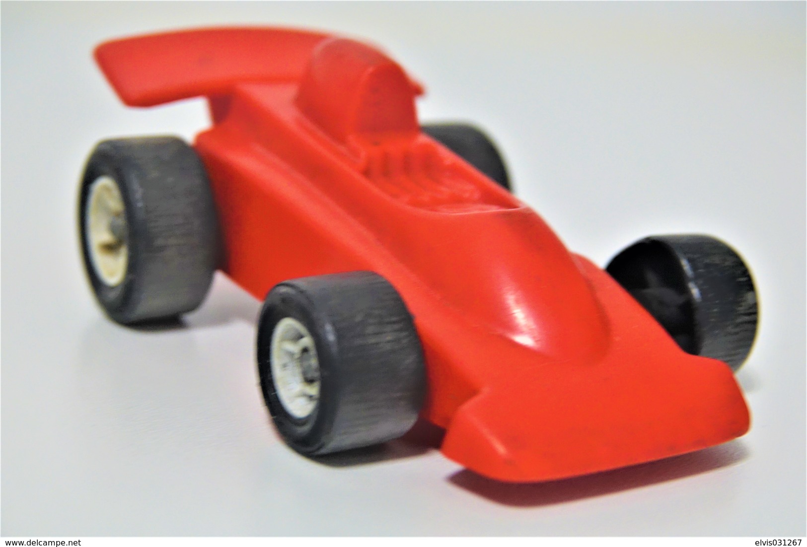 Vintage VINYL TOY CAR : Maker VIKINGPLAST SWEDEN -  Red Formula 1 Racing  9.00cm - 1960's - Rubber - Other & Unclassified