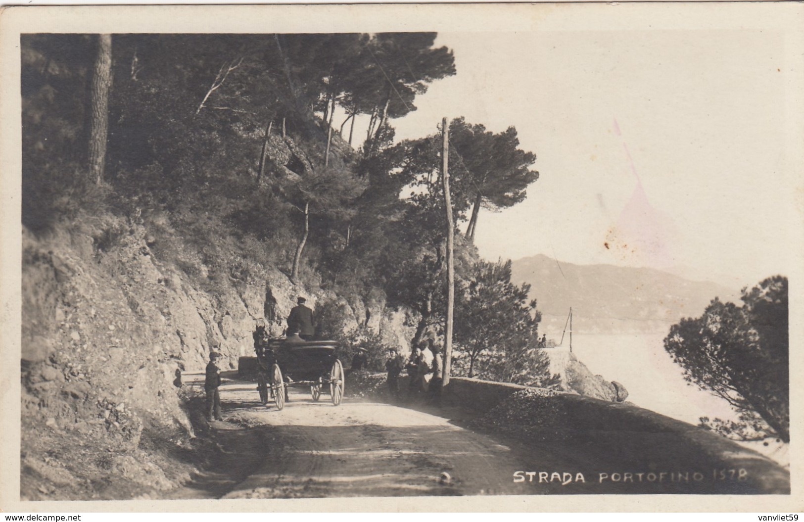 PORTOFINO-GENOVA-CARTOLINA VERA FOTOGRAFIA-ANNO 1920-1930-VIAGGIATA IL 7-9-1950 - Genova (Genoa)