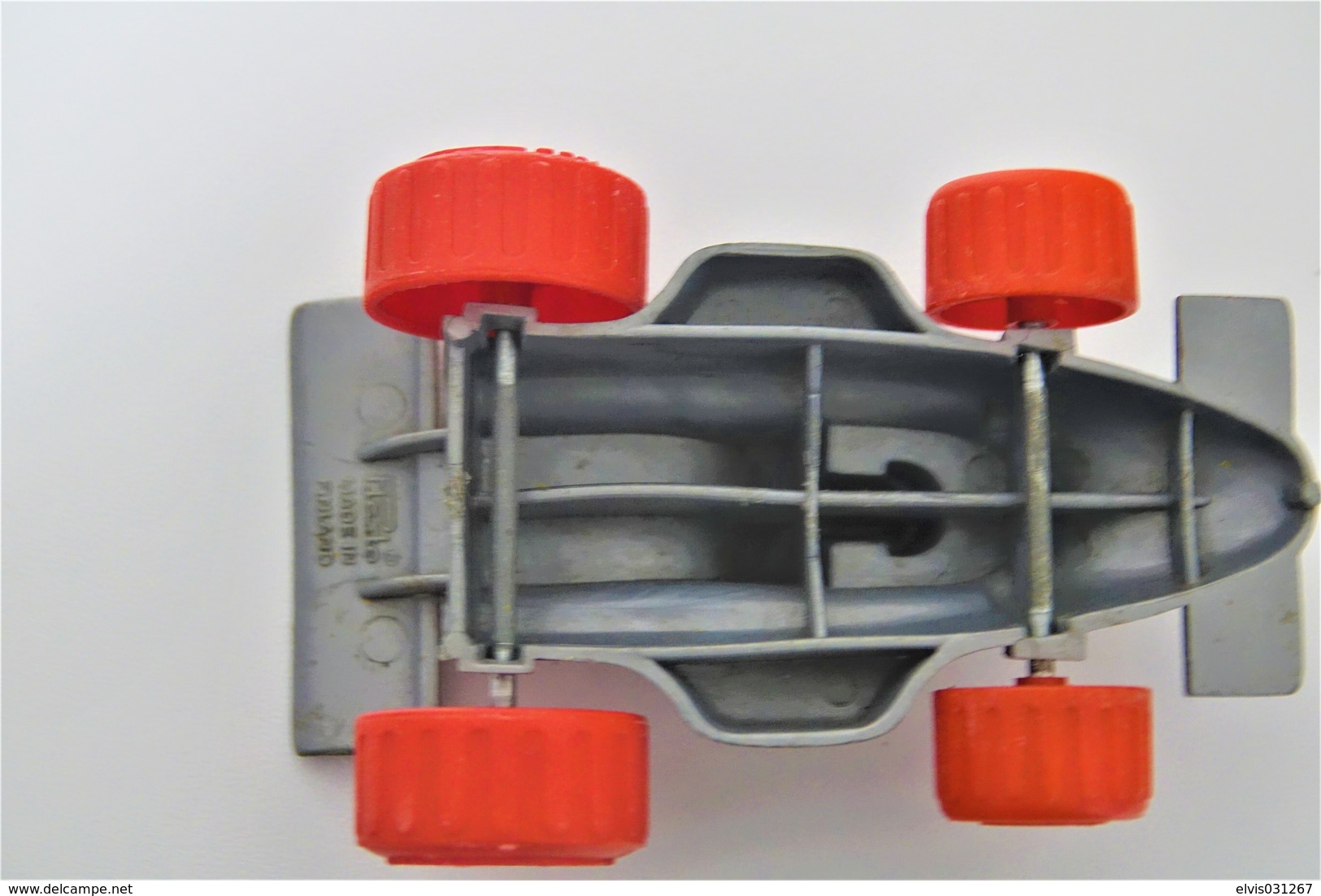 Vintage VINYL TOY CAR : Maker PLASTO Made In Finland - Silver Formula 1 Racing  9.00cm - 19XX's - Rubber - Other & Unclassified