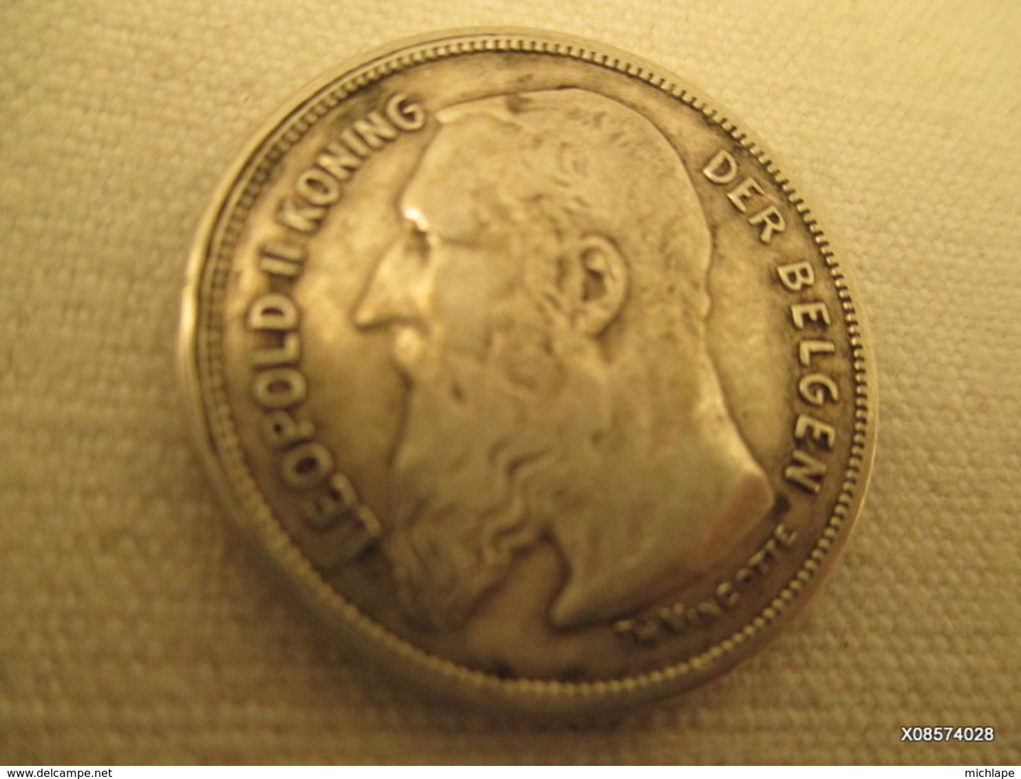 2 Franc Argent  Leopold II   1909 - 2 Francs