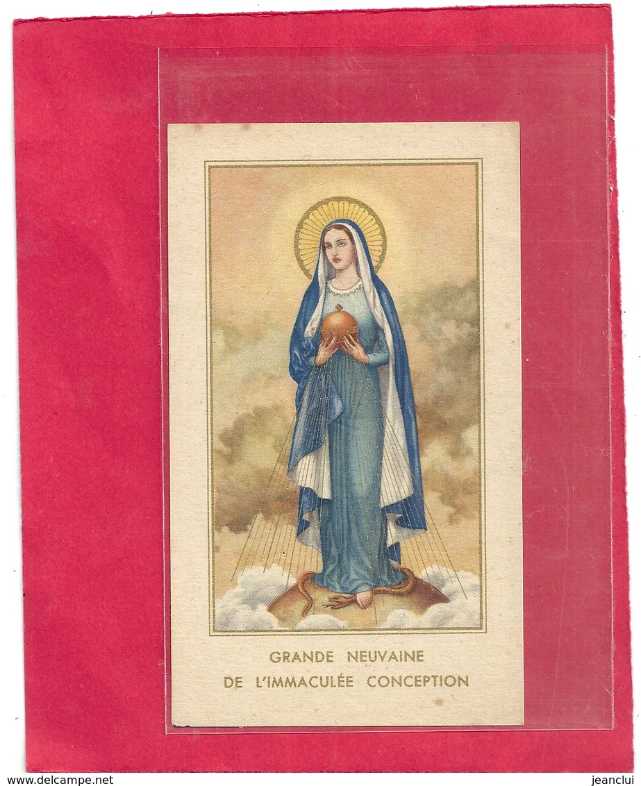 GRANDE NEUVAINE DE L'IMMACULEE CONCEPTION - 30 NOV-9 DEC 1950 . 2 SCANES - Images Religieuses