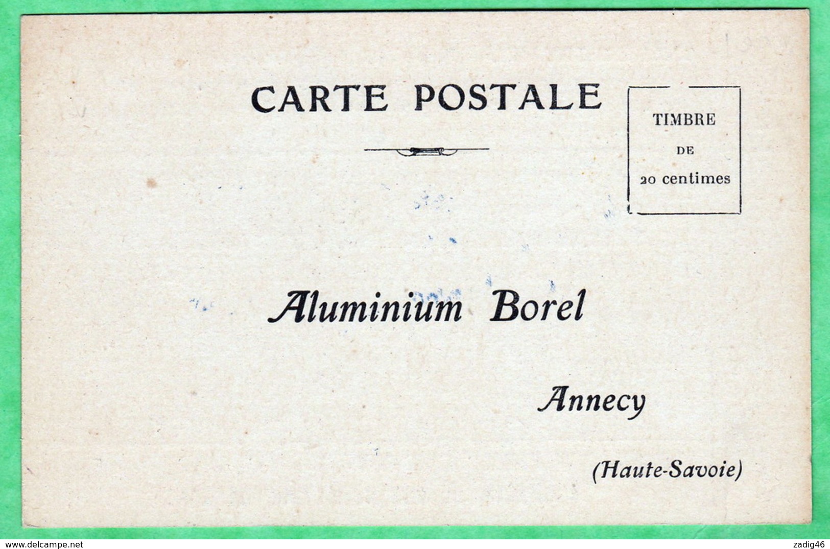 ANNECY - ALUMINIUM BOREL - CARTE COMMERCIALE FORMAT CPA - 2 SCANS - Annecy