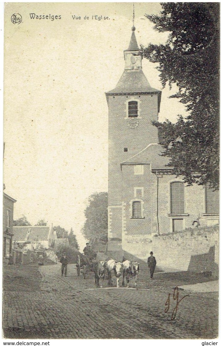 WASSEIGES - Vue De L'Eglise - Attelage De Boeuf - Wasseiges