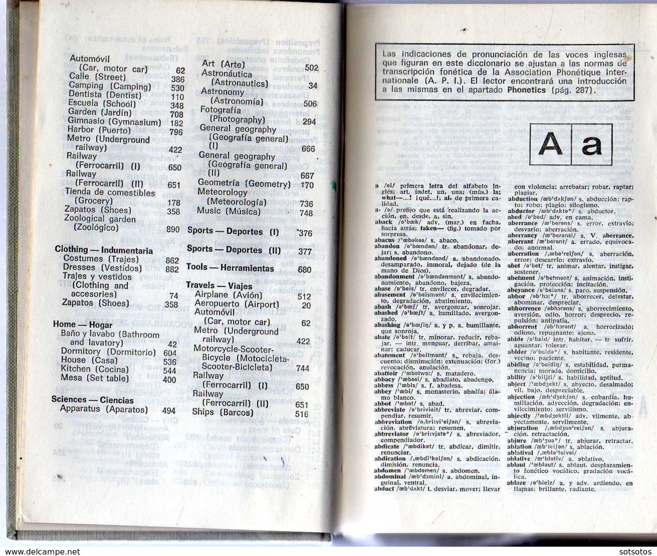 ROBERSTON: DICTIONAiRE English - Spanish And Spanish - English: SOPENA (Barcolona 1970) - 912 Pages - In Good Condition - Woordenboeken