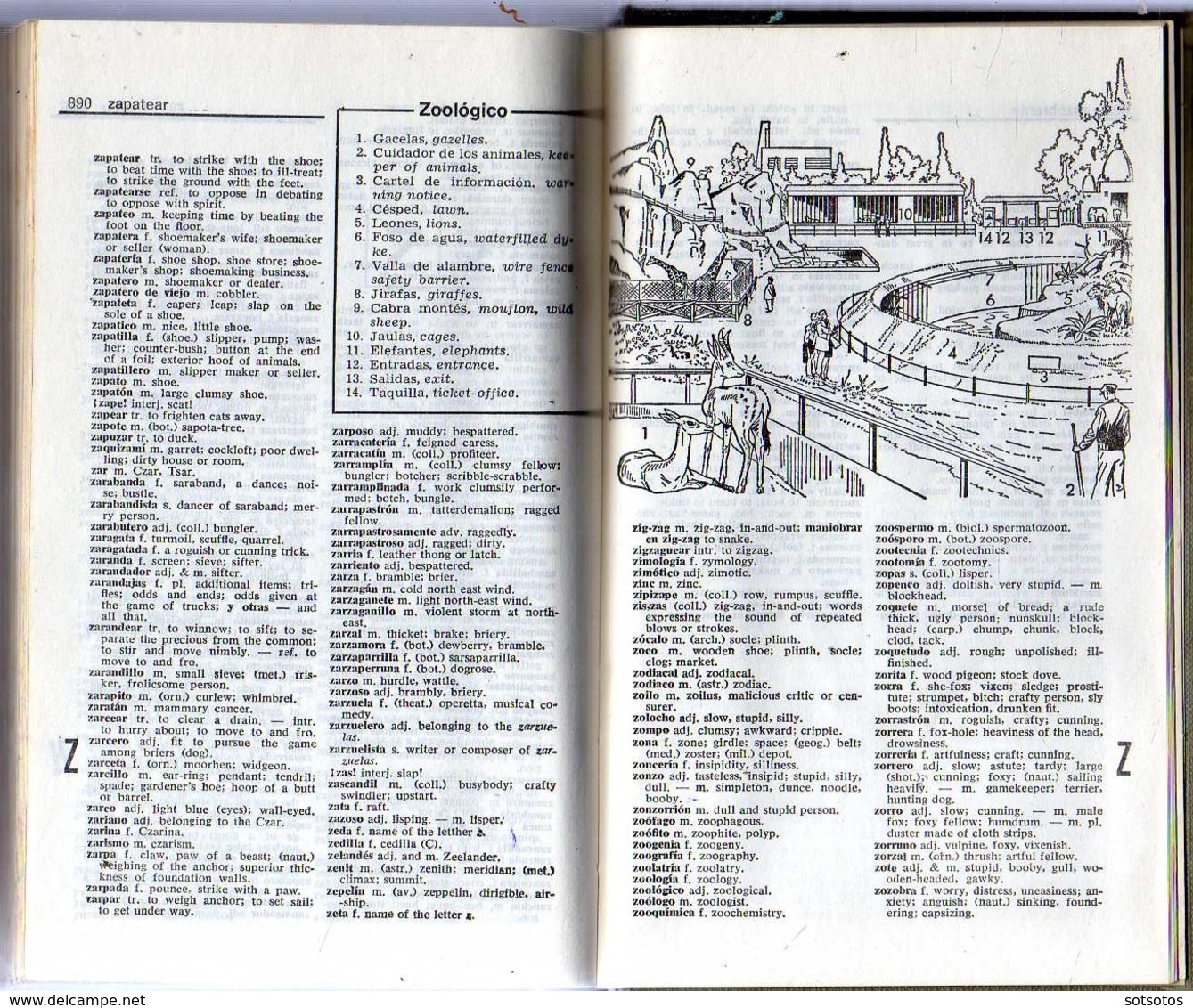 ROBERSTON: DICTIONAiRE english - spanish and spanish - english: SOPENA (Barcolona 1970) - 912 pages - in good condition