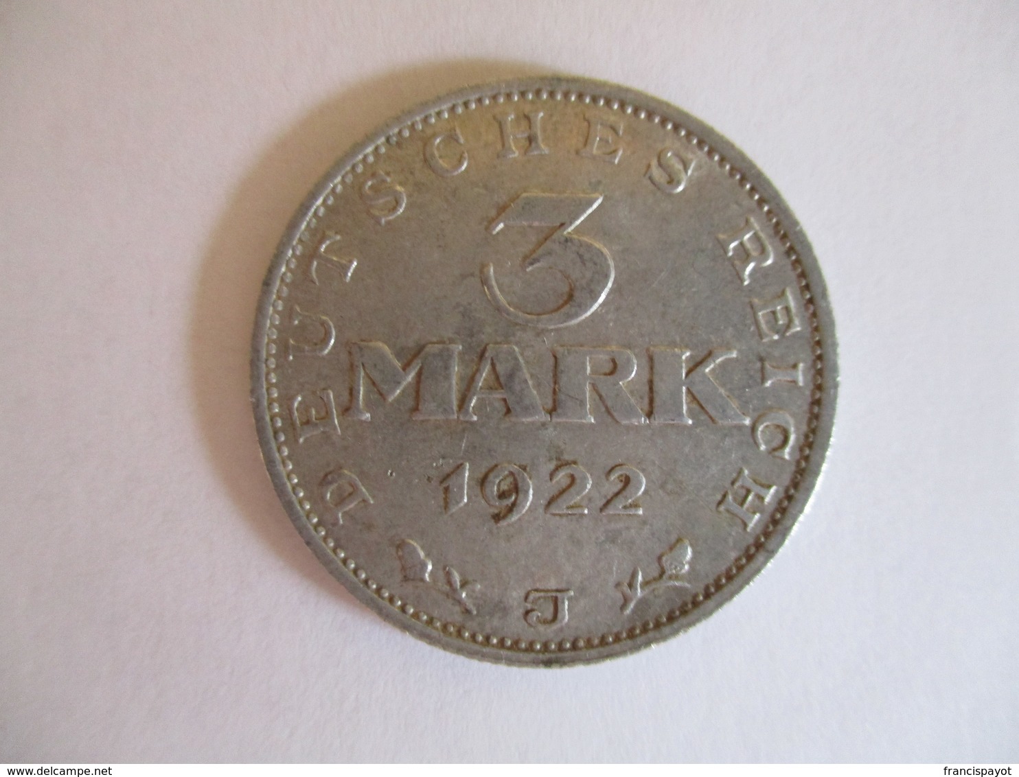 Germany: 3 Reichmark 1922 J - 3 Mark & 3 Reichsmark