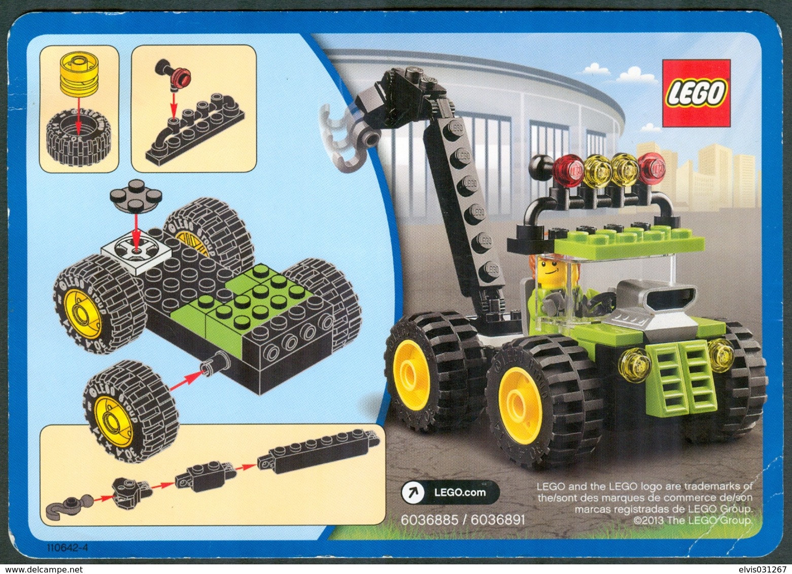 LEGO - 6036885 / 6036891 EASY TO BUILD CARD - Original Lego 2013 - Catalogs