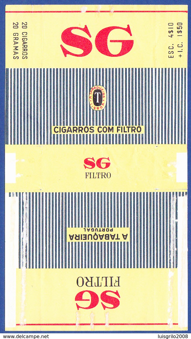 Portugal 1960 To 1970, Packet Of Cigarettes - SG Filtro / A Tabaqueira, Lisboa - Etuis à Cigarettes Vides