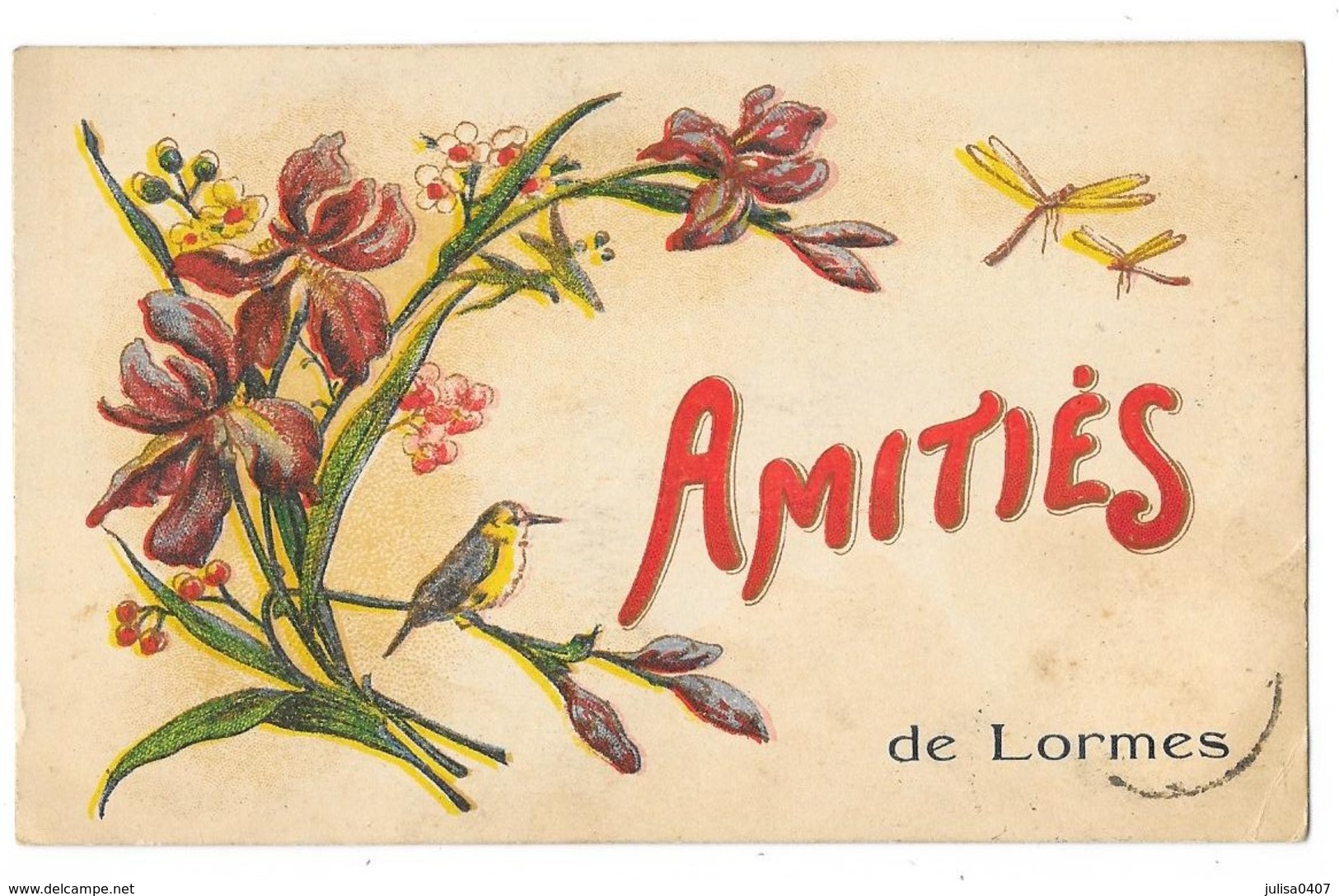 LORMES (58) Carte Fantaisie Amitiés - Lormes