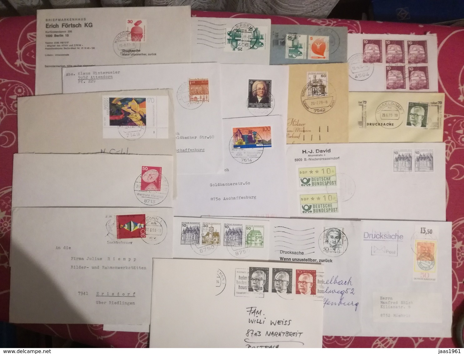 LOT 50 LETTERS AND DOCUMENTS. WORLDWIDE - Mezclas (max 999 Sellos)