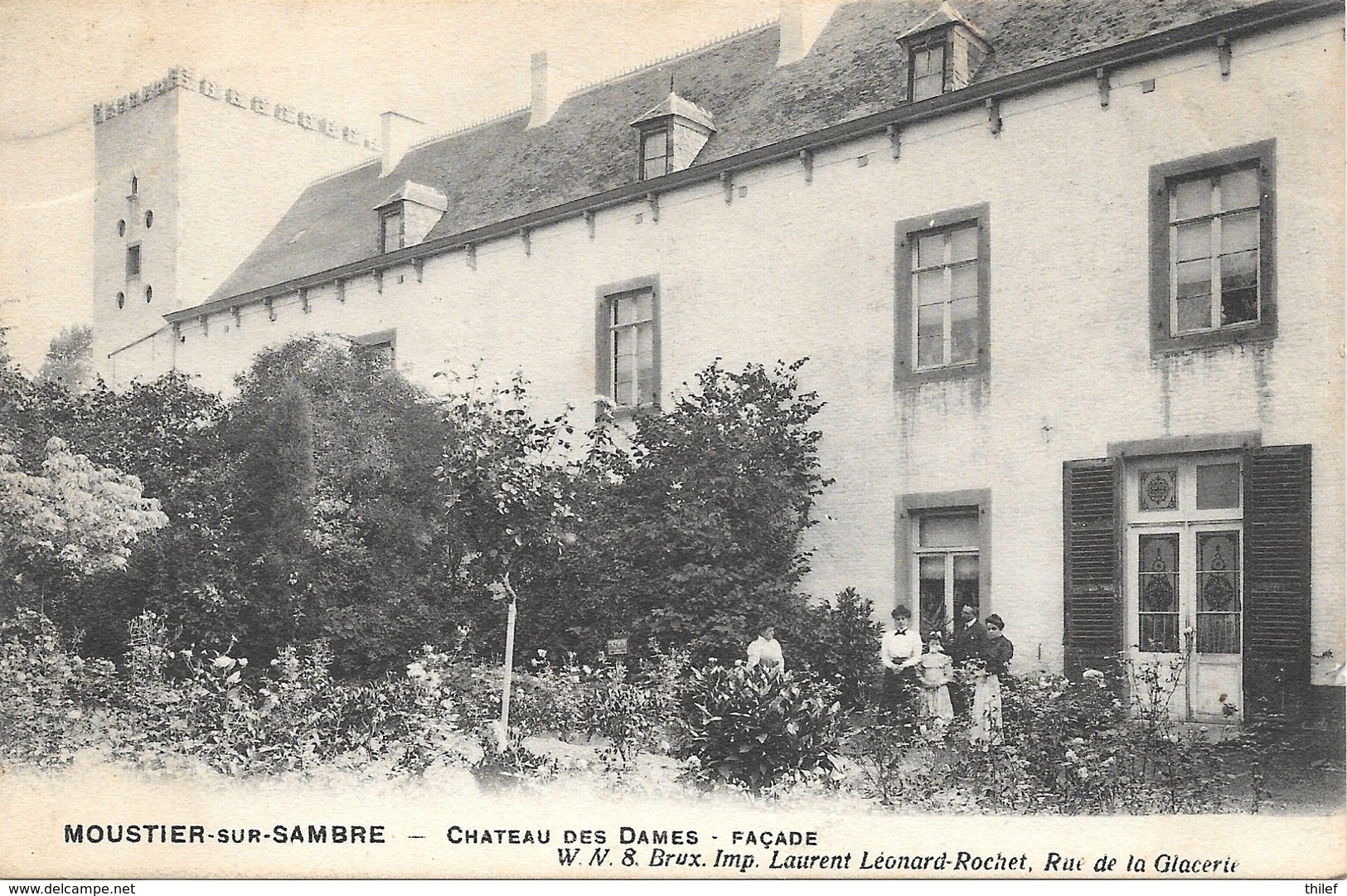 Moustier-sur-Sambre NA9: Château Des Dames. Façade 1910 - Jemeppe-sur-Sambre