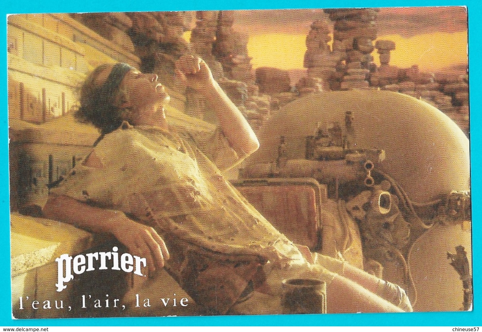 Carte Photo Perrier Pour Film  McEnroe  De Ridley Scott- L Eau ,l Air ,la Vie Cinéma - Reclame